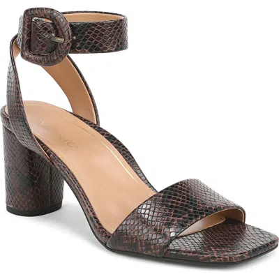 Vionic Zinfandel Sandal In Brown Snake Emboss