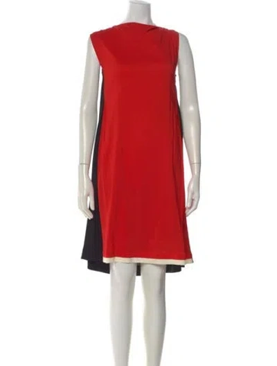 Pre-owned Vionnet Asymmetrical Knee-length Dress In Multi