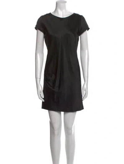 Pre-owned Vionnet Bateau Neckline Mini Dress In Black