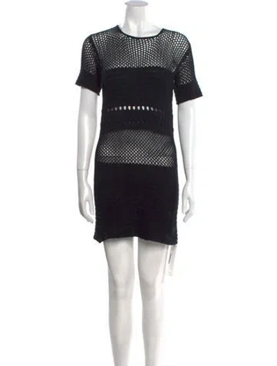 Pre-owned Vionnet Printed Mini Dress In Black