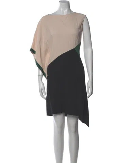 Pre-owned Vionnet Silk Midi Length Dress In Black