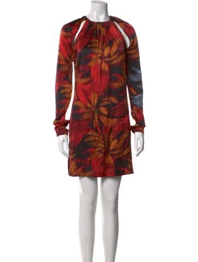 Pre-owned Vionnet Silk Mini Dress In Red