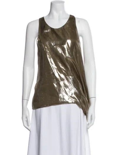 Pre-owned Vionnet Silk Scoop Neck Top