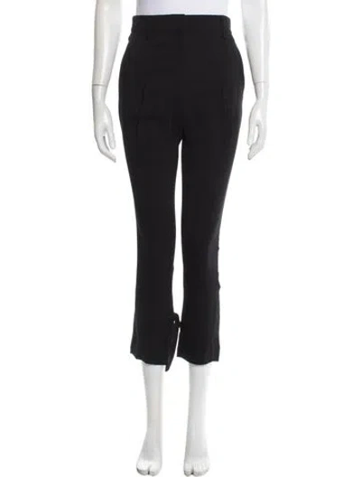 Pre-owned Vionnet Straight Leg Pants In Black