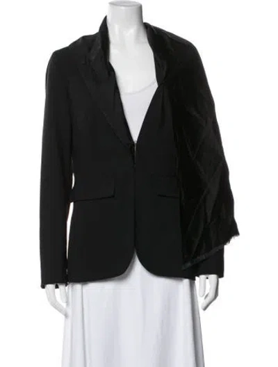 Pre-owned Vionnet Virgin Wool Blazer In Black