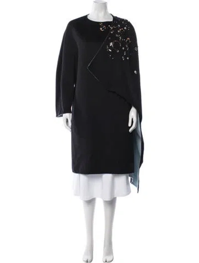 Pre-owned Vionnet Virgin Wool Coat In Black
