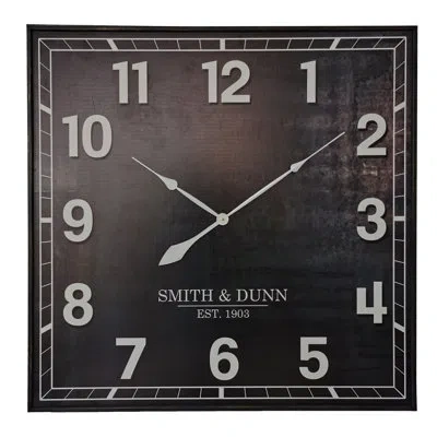 Vip International Manufactured Wood Wall Clock In Black