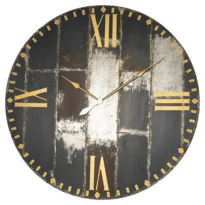 Vip International Manufactured Wood Wall Clock In Black
