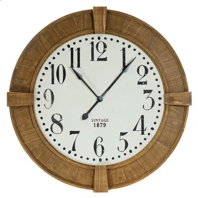 Vip International Metal Wall Clock In White