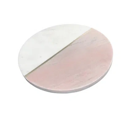 Vip International Vip Marble 10 In. Pink Round Cutting Board