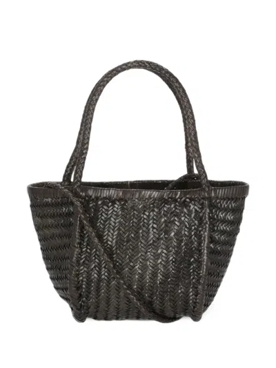 Vipera Braided Leather Shoulder Bag In Brown