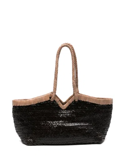 Vipera Crudella Woven Leather Tote Bag In Blue