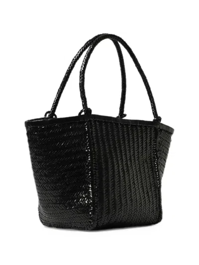 Vipera Mini Woven Tote Bag In Black