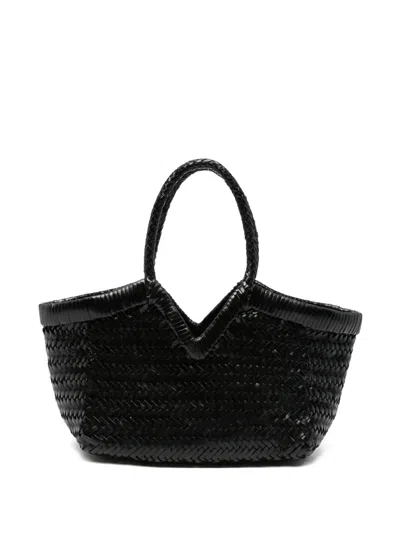 Vipera Monet Woven Leather Tote Bag In Blue