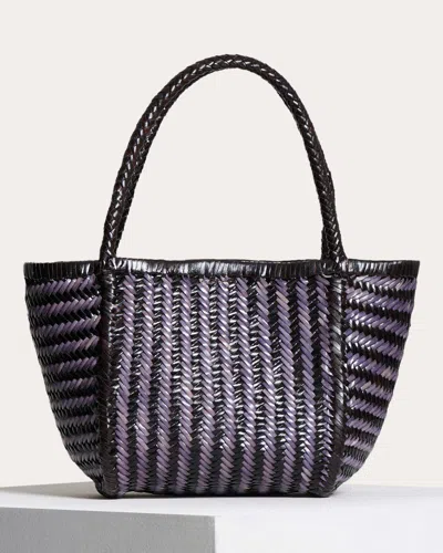 Vipera Women's Ruby Stripe Woven Leather Tote Bag In Purple
