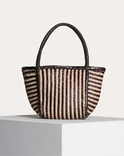 Vipera Women's Ruby Stripe Woven Leather Tote Bag In Red