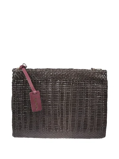 Vipera Woven-leather Shoulder Bag In Brown
