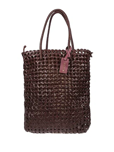 Vipera Woven-leather Tote Bag In Brown