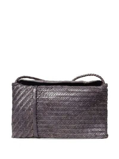 Vipera Woven Shoulder Bag In Gray