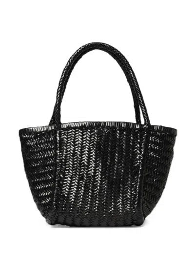 Vipera Woven Tote Bag In Black