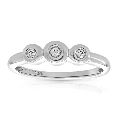 Vir Jewels 0.06 Cttw Diamond 3 Stone Ring 18k White Gold