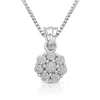 Vir Jewels 0.15 Cttw Diamond Cluster Pendant Necklace 14k White Gold With 18 Inch Chain In White