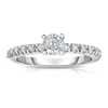 Vir Jewels 0.60 Cttw Diamond Engagement Ring 14k White Gold Solitaire With Accent Design In White