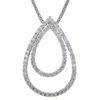 Vir Jewels 0.90 Cttw Diamond Pendant, Diamond Pear Pendant Necklace For Women In 18k White Gold With 18 Inch Ch In Silver