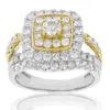 Vir Jewels 1 7/8 Cttw Diamond Wedding Engagement Ring Bridal Set 14k Two Tone Gold In Yellow