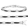 Vir Jewels 1 Ct Black Diamond Bracelet In Sterling Silver In Black
