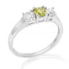 Vir Jewels 1 Cttw 3 Stone Yellow And White Diamond Engagement Ring 14k White Gold Bridal In White