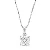 Vir Jewels 1 Cttw Cushion Lab Grown Diamond Solitaire Pendant Necklace In 14k Gold With Chain For Women In Silver