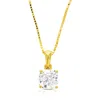 Vir Jewels 1 Cttw Cushion Lab Grown Diamond Solitaire Pendant Necklace In 14k Gold With Chain For Women In Gold