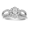Vir Jewels 1 Cttw Diamond Halo Hexagon Wedding Engagement Ring Set 14k White Gold Bridal