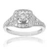 Vir Jewels 1 Cttw Diamond Halo Wedding Engagement Ring 14k White Gold Cushion Prong Set In White