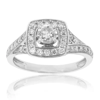Vir Jewels 1 Cttw Diamond Halo Wedding Engagement Ring 14k White Gold Cushion Prong Set