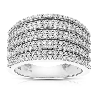 Vir Jewels 1 Cttw Lab Created Diamond Wedding Band .925 Sterling Silver Prong Size 5-9