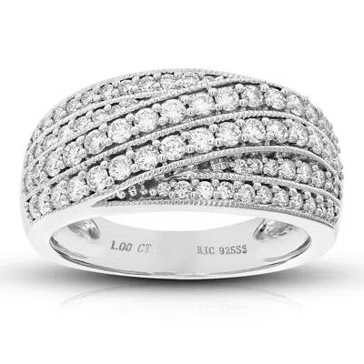 Vir Jewels 1 Cttw Lab Grown Diamond Ring In Sterling Silver For Women In Metallic