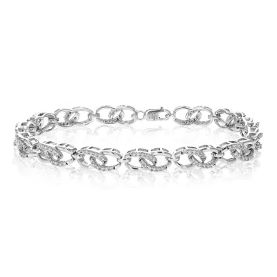 Vir Jewels 1 Cttw Lab Grown Diamond Tennis Bracelet In Sterling Silver 7 Inch For Women In Metallic