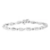 Vir Jewels 1 Cttw Lab Grown Diamond Tennis Bracelet In Sterling Silver 7 Inch For Women In Silver