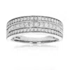 Vir Jewels 1 Cttw Princess And Round Diamond Wedding Band In 14k Gold With Milgrain In White