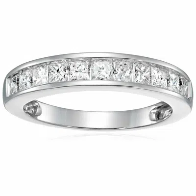 Vir Jewels 1 Cttw Princess Cut Diamond Wedding Band 14k Gold Channel Set In White