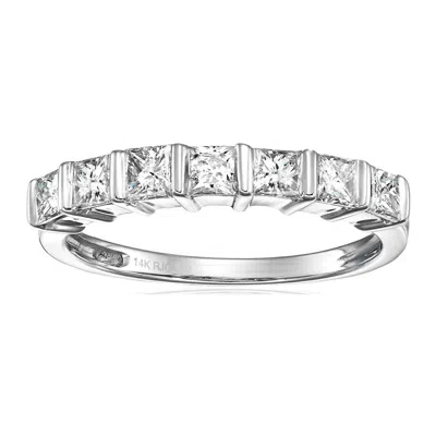 Vir Jewels 1 Cttw Princess Cut Diamond Wedding Band For Women In 14k Yellow Gold Channel Set Ring, Size 5-9 In White