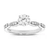 Vir Jewels 1 Cttw Round Lab Grown Diamond Engagement Ring 11 Stones 14k White Gold Prong Set 3/4 Inch In White