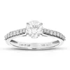 Vir Jewels 1 Cttw Round Lab Grown Diamond Engagement Ring 17 Stones 14k White Gold Prong Set 3/4 Inch In White