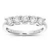 Vir Jewels 1 Cttw Round Lab Grown Diamond Engagement Ring 5 Stones 14k White Gold Prong Set 2/3 Inch In White