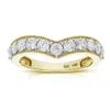Vir Jewels 1 Cttw V-shape Diamond Wedding Band With Milgrain 14k Gold In Yellow