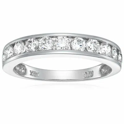 Vir Jewels 1 Cttw Wedding Band For Women, 14k Gold Classic Diamond Wedding Band In Channel Set In White