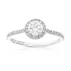Vir Jewels 1 Cttw Wedding Engagement Ring For Women, Round Lab Grown Diamond Ring In 14k White Gold, Prong Sett In White