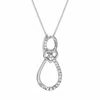 Vir Jewels 1/10 Cttw Diamond Pendant, Diamond Drop Pendant Necklace For Women In 10k White Gold With 18 Inch Ch In Silver